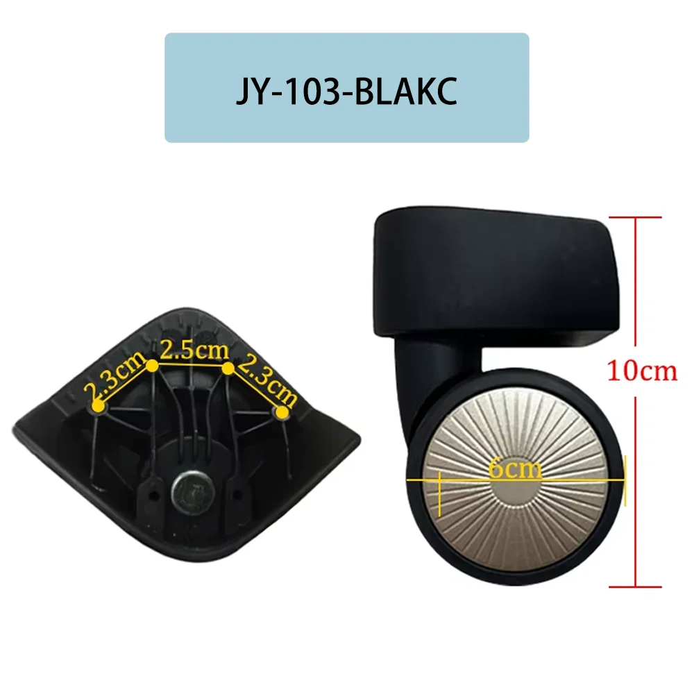 Universal Replacement For Samsonite -JY Luggage Wheels Heavy Duty 360 Swivel Silent Spinner Suitcase Travel Trolley Bag