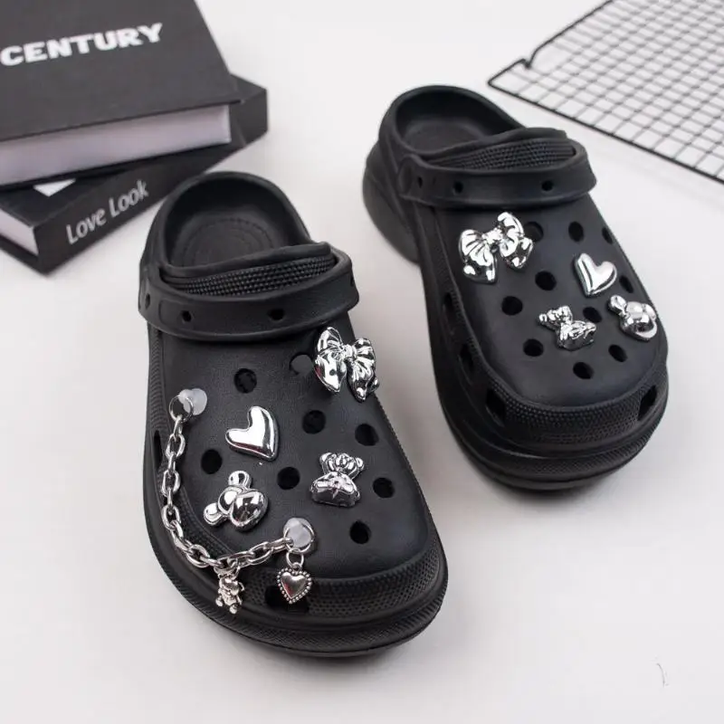 

Cartoon Style Little Bear Bow Charm Set for Shoes: Detachable Buckle, Trendy Footwear Decoration and Sandals Charms DIY Kit