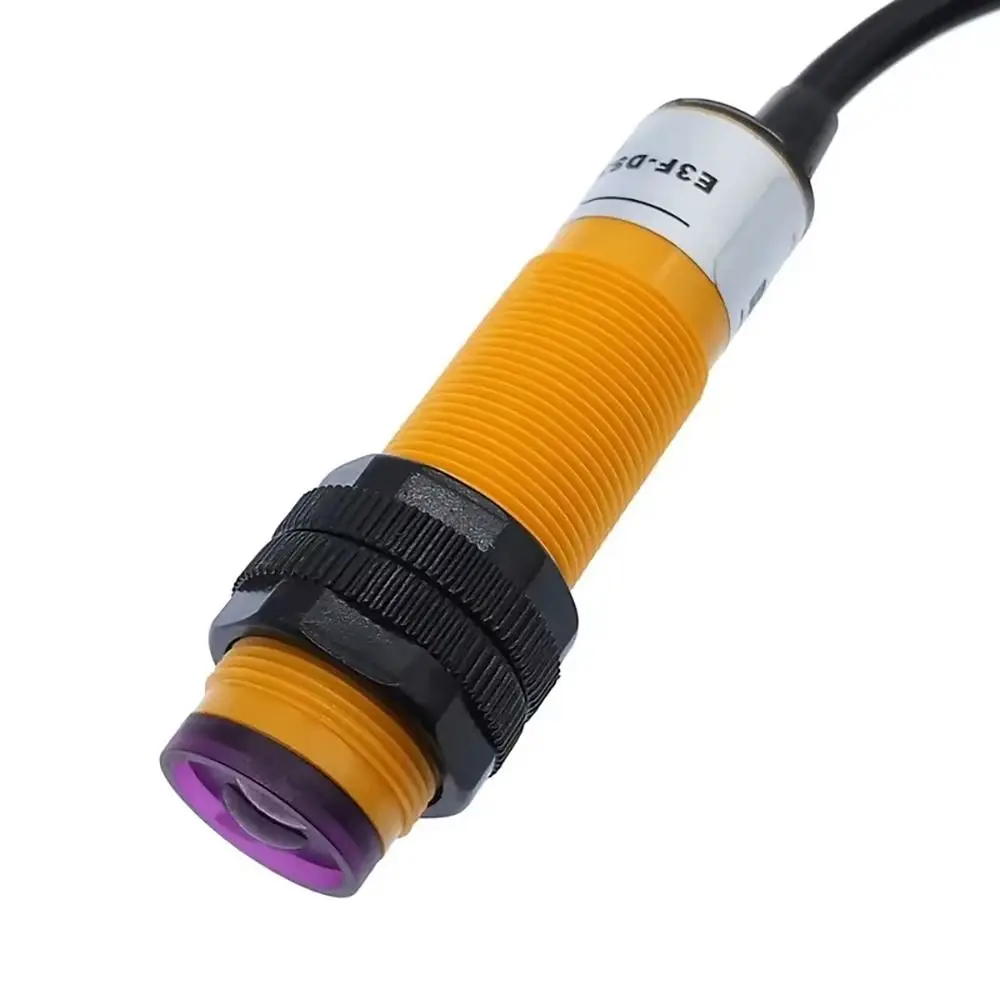 1Pcs E3F-DS30 Diffuse Reflection Photoelectric Switch 30cm Detection Range NPN Normally Open Proximity Sensor Switch 18mm Size