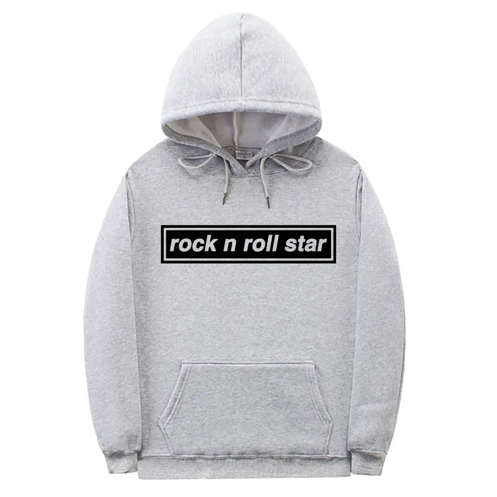 Rock N Roll Star Oasis Band Tribute In The 90s Print Hoodie Men\'s Vintage Loose Sweatshirt Men Women Fashion Oversized Hoodies