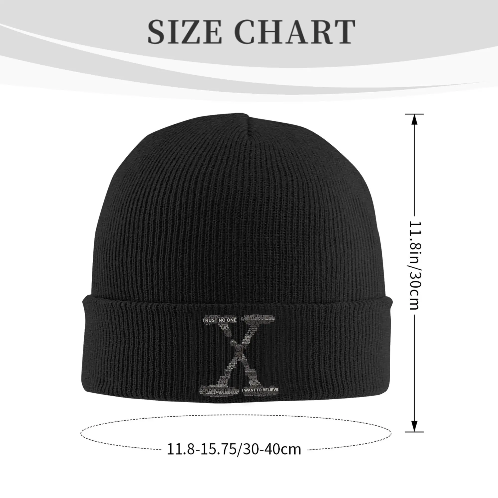 Wisdom of X-Files Knitted Caps for Women Men Beanie Hats Acrylic The X Files Scully Mulder Ufo Aliens TV Casual Cap