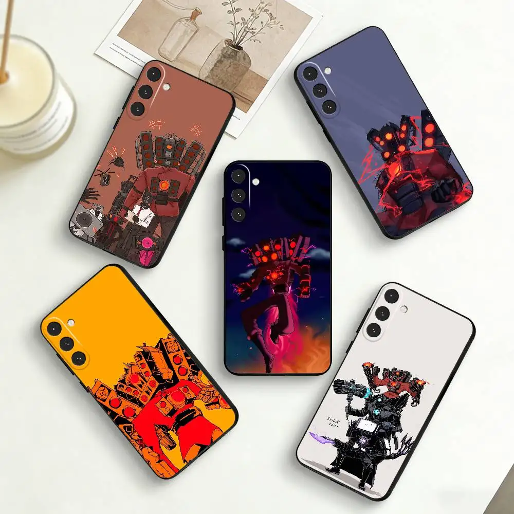 S-Skibidi Toilet T-Titan S-Speakerman    Phone Case For Samsung Galaxy A73,A72,A71,A70,A53,A52,A51,Others Soft Black Cover