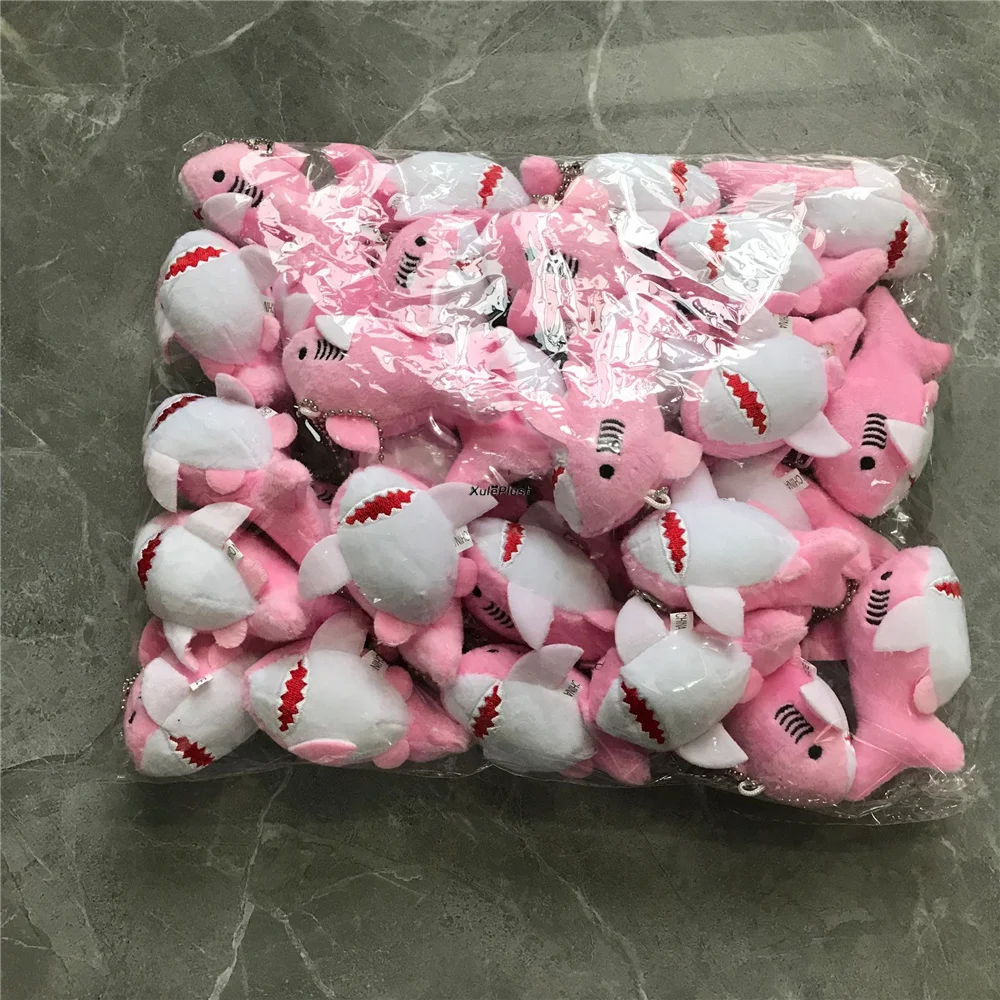 3가지 색상, 30PCS 도매 5CM 봉제 인형 상어 장난감