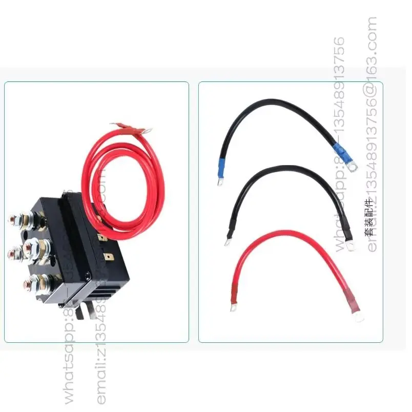 Off-road vehicle electric winch relay 500A12V 4450 with 1 long 3 short wire + remote control 1 with 2 sets