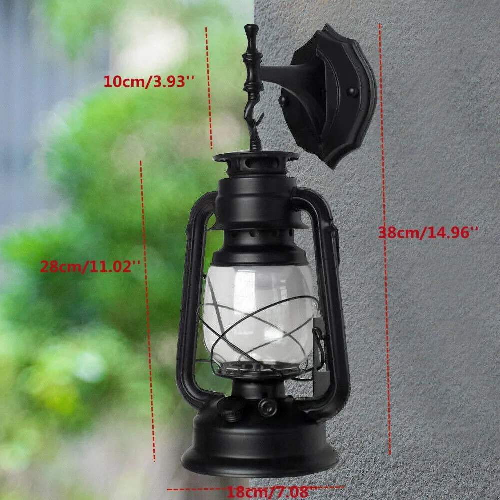 

New LOYALHEARTD Wall Sconces Retro Antique Vintage Rustic Lantern Wall Lamp Wall Sconce Light Outdoor Fixture Porch Light Black