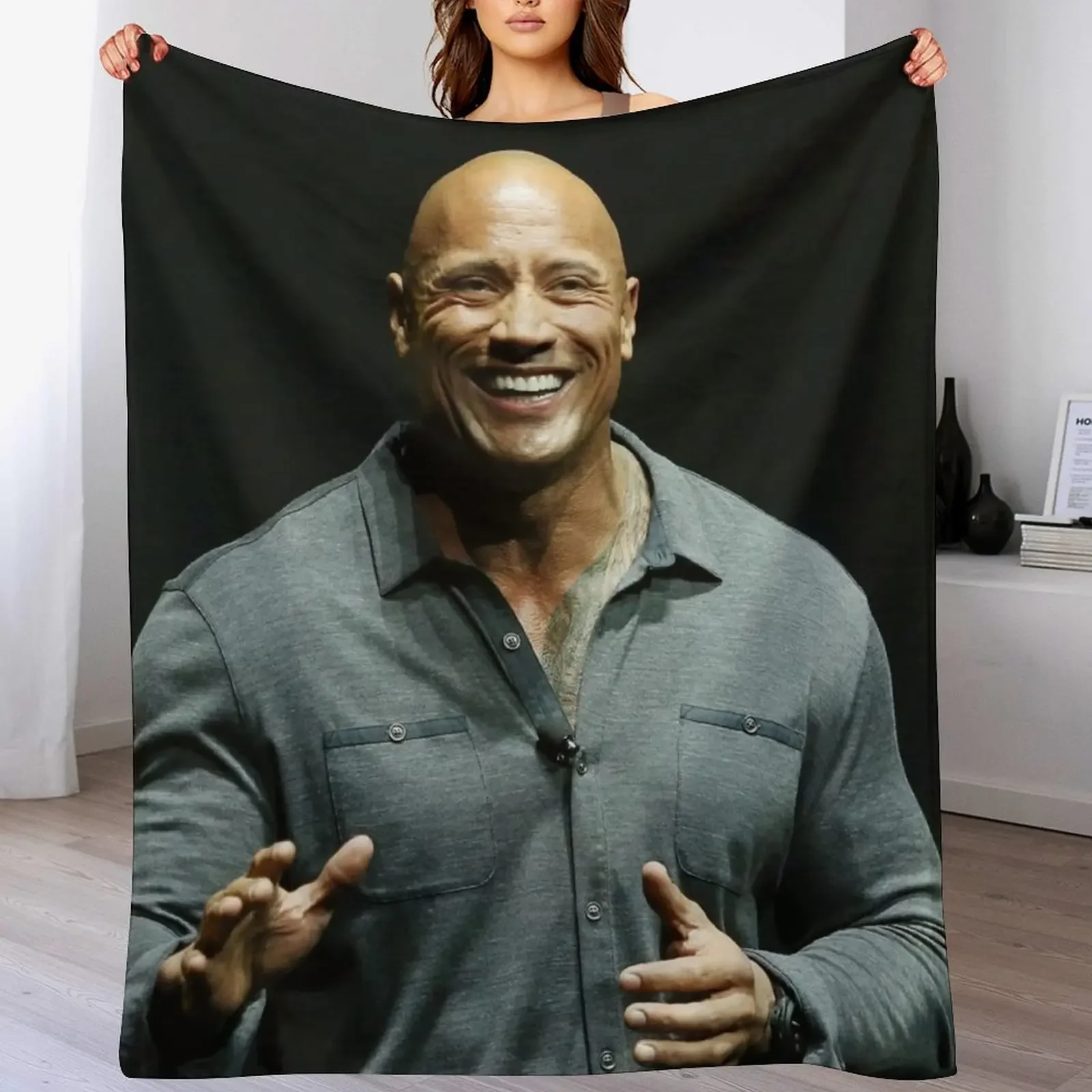 

Dwayne Johnson The rock Throw Blanket Soft Cozy Blanket for Pet Kids Adults