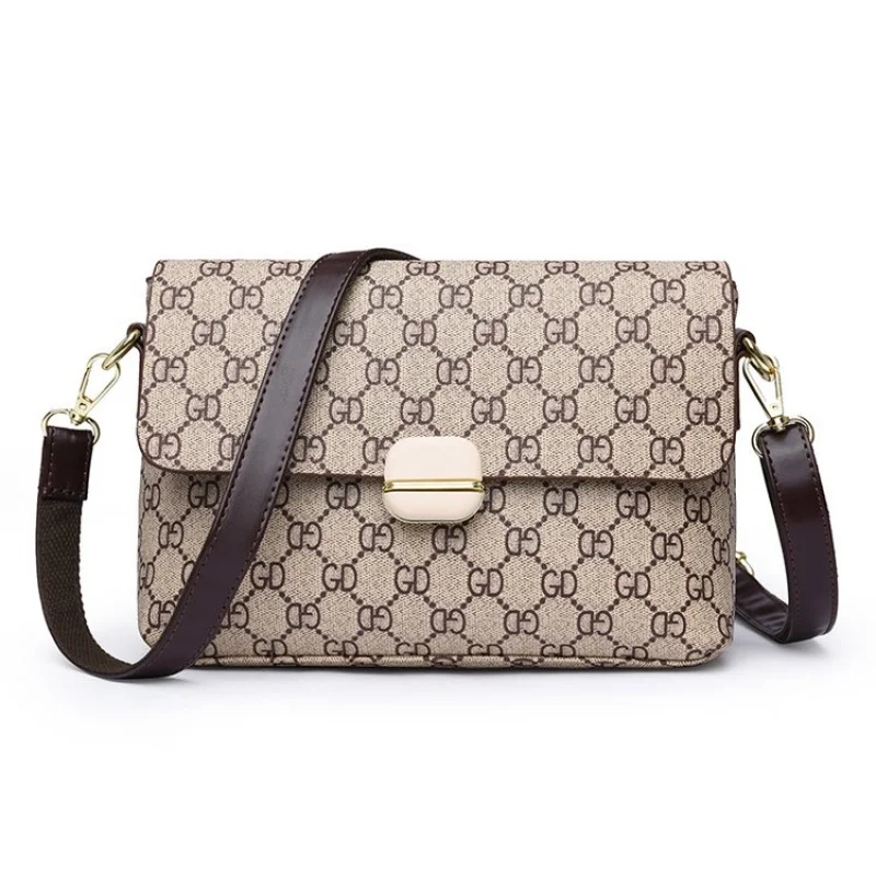 Elegant Leather Women's Messenger Bag High-End Luxury Sleek Texture Trendy Daily Commuter Vintage Casual Bag​