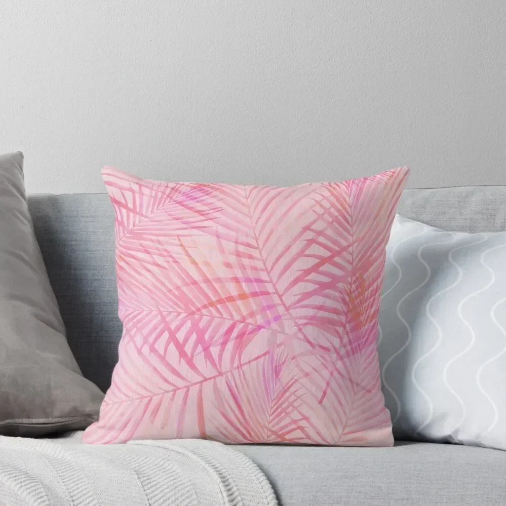 

Pink Tropics Abstract Palm Fronds Throw Pillow Pillowcases For Pillows Rectangular Cushion Cover New year pillow