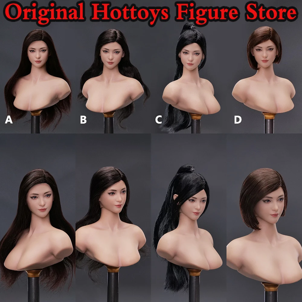 In Stock YMTOYS YMT096 1/6 Scale Female Soldier Head Sculpter Jing Short/Long Hair Head Carving Fit 12-inch Action Figure Body