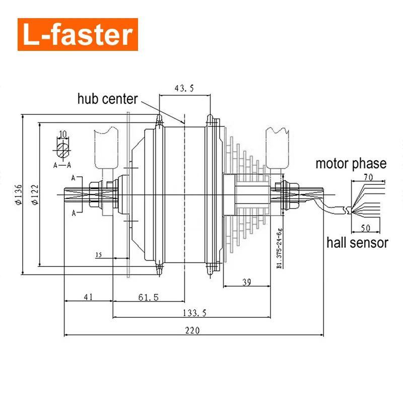 H04 250W 36V Mountain Outdoor Cycling Electric Bicycle Hub Motor Parts For Thread Freewheel Gear