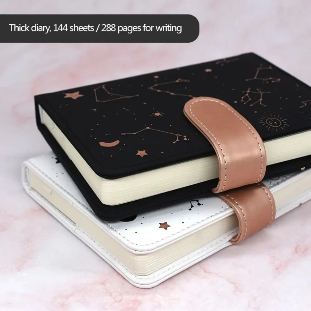 

Starry Sky Agenda Planner Notebook Soft PU Leather Constellation Cover Notebook Efficiency Self-filling Date