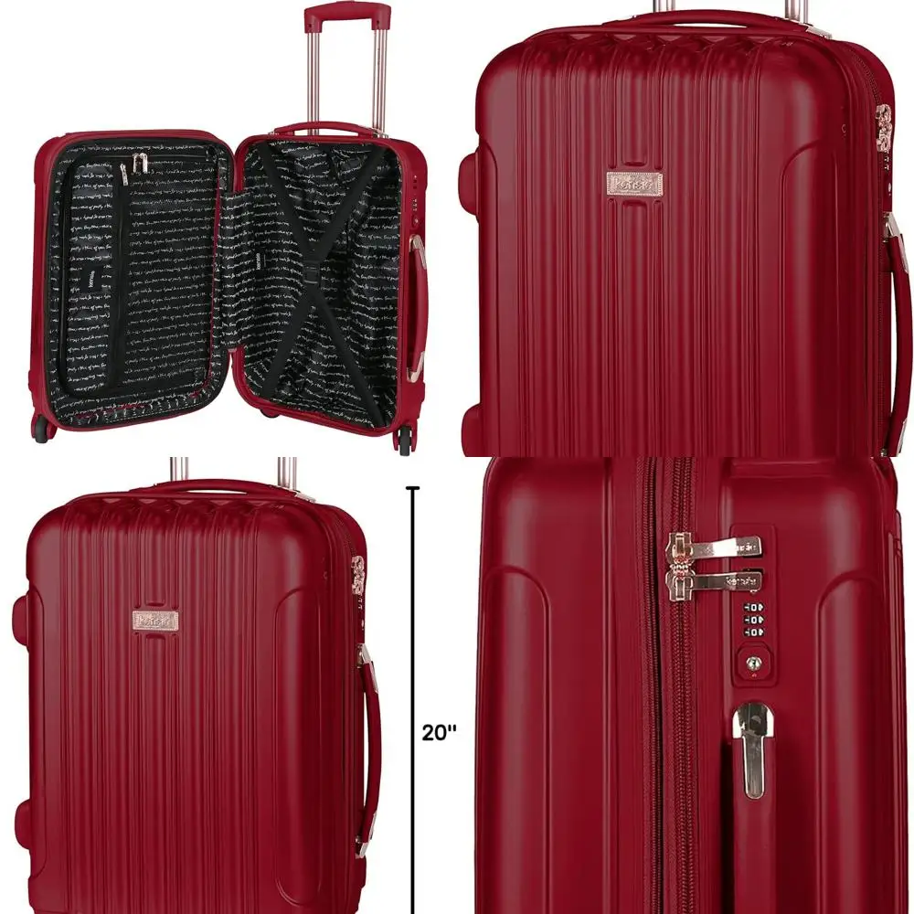 

Женский расширяемый спиннер Kuttable Alma, японский карминно-красный, ручная кладь 20, твердый багаж