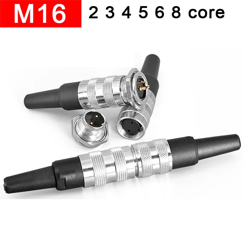 

Aviation Plug Socket Front Mount M16-2 3 4 5 6 7 8 12 14 Core J09 Imitation Amphenol Belden Connection male socket 16mm 2P 3P 4P