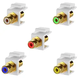 RCA Keystone Female Panel Buckle Head Socket Module Adapter For Wall Panel Socket Panel Installation