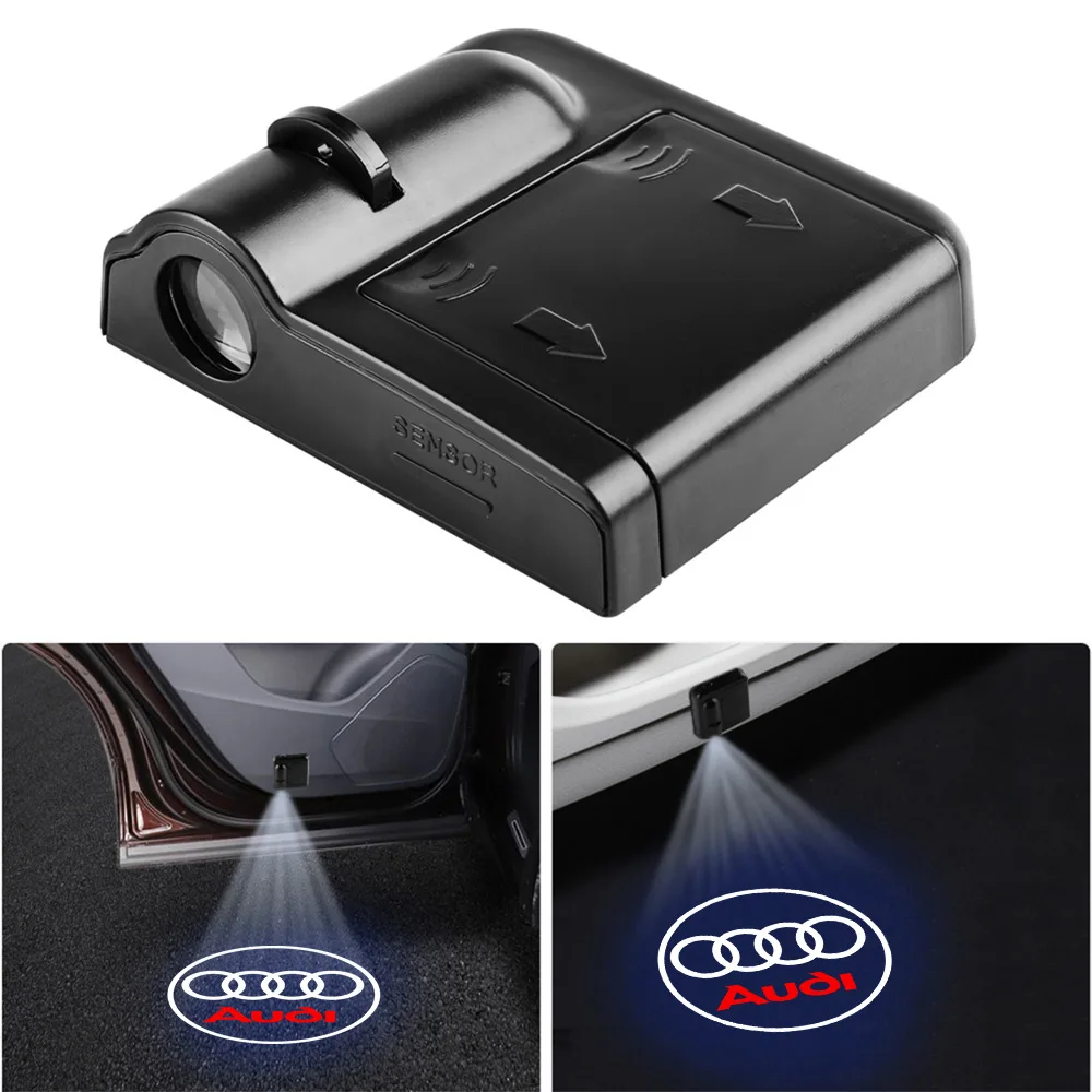 1 pz LED Car Door Magnetic Welcome Light proiettore lampade per Audi Sline S3 S4 S5 S6 S7 RS Quattro Q7 Q5 Q3 A4 B8 8P A3 A6 C7