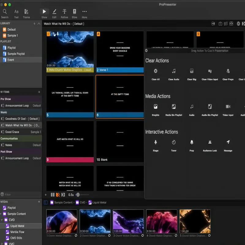 ProPresenter 7 لبرنامج عرض عبادة الكنيسة الاحترافي Windows/Mac مع شاشة عرض متعددة والتحكم في العنوان