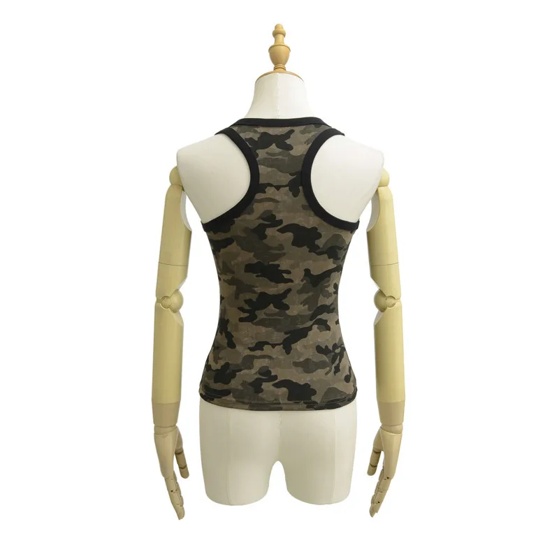 HKSH Estate Nuove Donne Marea Americano Retro Streetwear Camouflage Maglia Casual Sexy Ins Moda O-Collo Slim Fit Hot Canotta HK6457