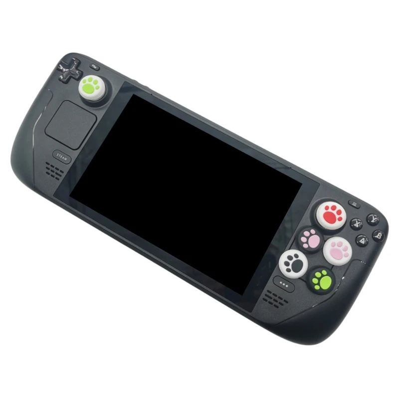 R91A Analog-Stick Cover for Steam Deck 5Pair Game Controller Cute Cat-Claw Thumb Grips Caps Kawaii-Button Silicone Soft Cover