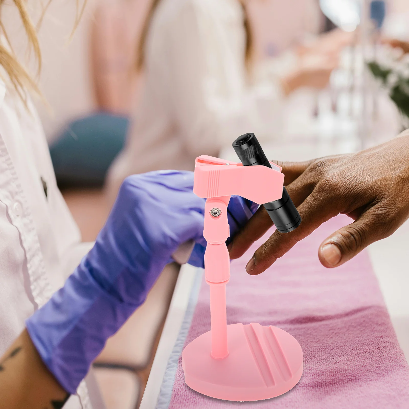 Handheld Art Lampenständer 360° °   Drehbare Teleskophalterung für Gelnägel, Maniküre-Werkzeuge, Nagellack, Trockner, Halter, Nagellampe