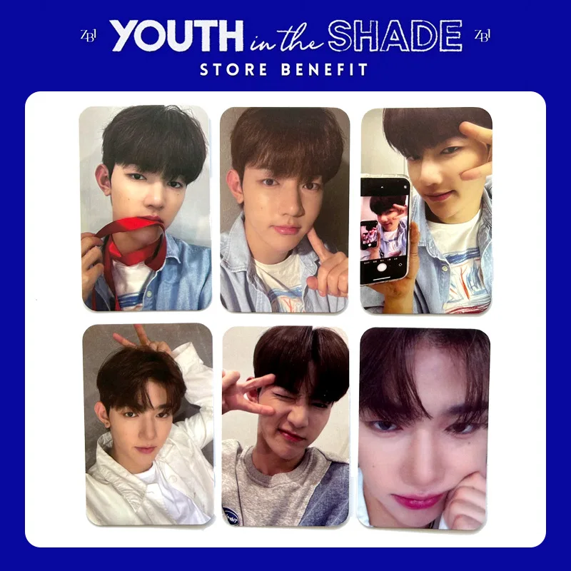 6Pcs/Set KPOP ZEROBASEONE Photocard ZB1 YOUTH IN THE SHADE Album Postcard Zhanghao Yujin Taerae Selfie LOMO Card Fans Collection