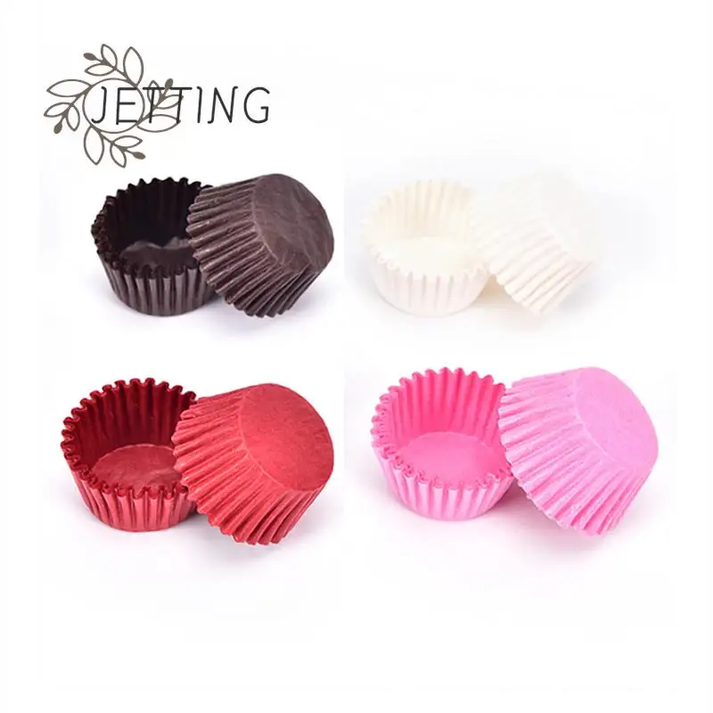 500Pcs/Lot Mini Chocolate Paper Liners Baking Muffin Cup Cake Cupcake Cases Solid Color 2x2cm