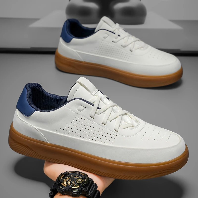 

Men's Tenis Masculino Shoes Men's Leather Skate Shoes Men Fashion Casual Walking Shoes Classic Flats Men Lace-Up Mens Sneakers