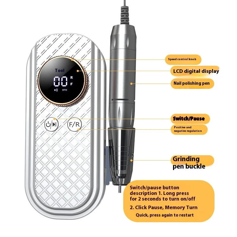 Nail Polish Machine Portable Electric Polish Machine Electric Nail Remover and Peeling Skin Polish Machine Professional Remover