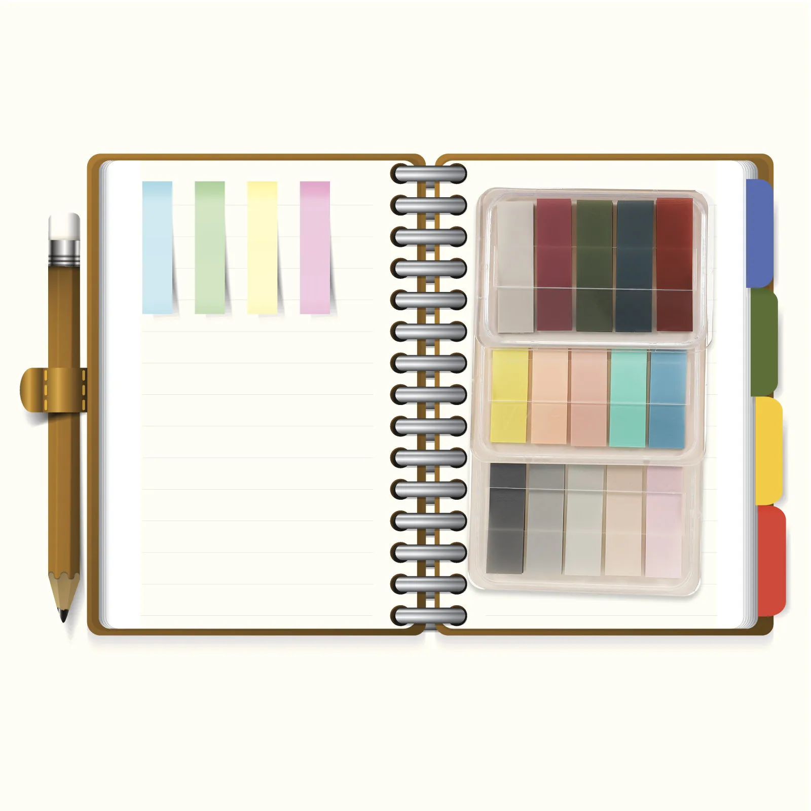 

6 коробок клейких закладок-стикеров, портативные полоски для чтения, цветные разделители для заметок, маркеры для предложений, канцелярские товары, закладки для книг, учебные пособия