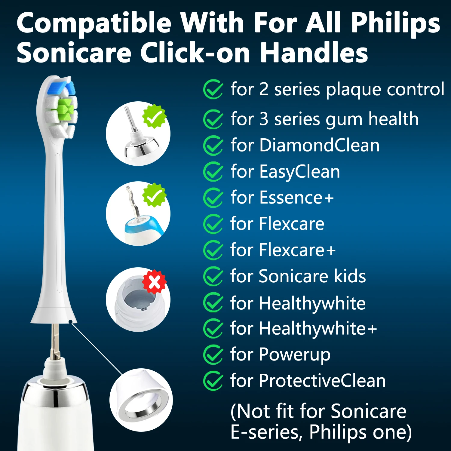 4/8/16pcs Replacement Toothbrush Heads for Phlips Replacement Heads,Electric Tooth-Brush Head Compatible with Phllips