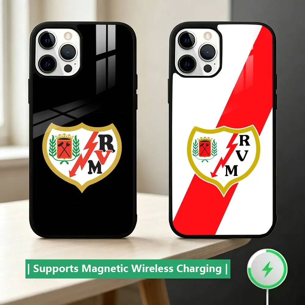 

Football Club R-Rayo Vallecano Phone Case For iPhone17,16,15,14,13,12,11 Plus,Pro Allows magnetic wireless charging