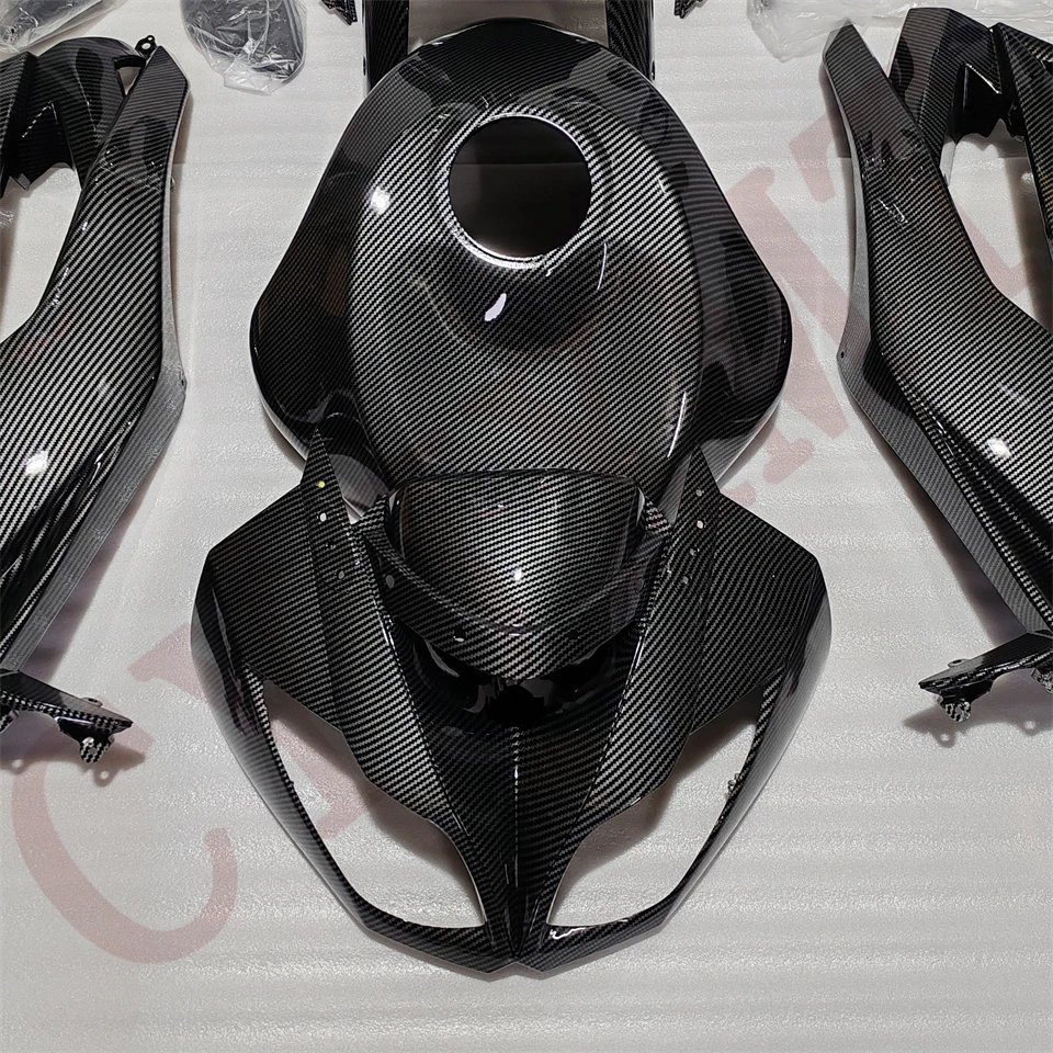 ألياف الكربون الهدايا المجمعة لكاواساكي ZX6R 636 2009 2010 2011 2012 كامل الجسم ABS دراجة نارية Fairings ZX-6R 09-12 هيكل قذيفة #3