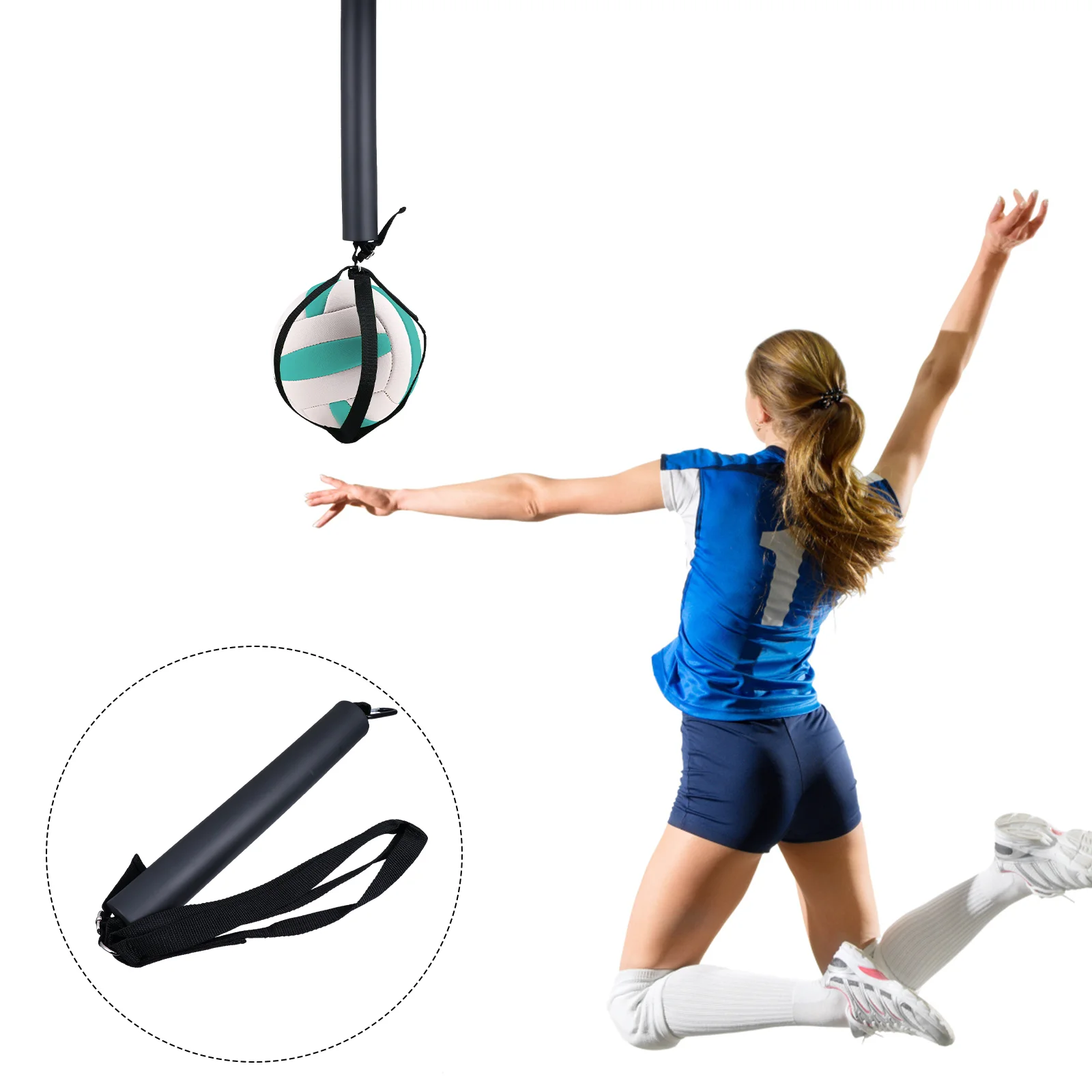 

Volleyball Straps Warm Up Training Aid Home Equipment Single Practice Basketball Hoop Spike Trainer Soccer