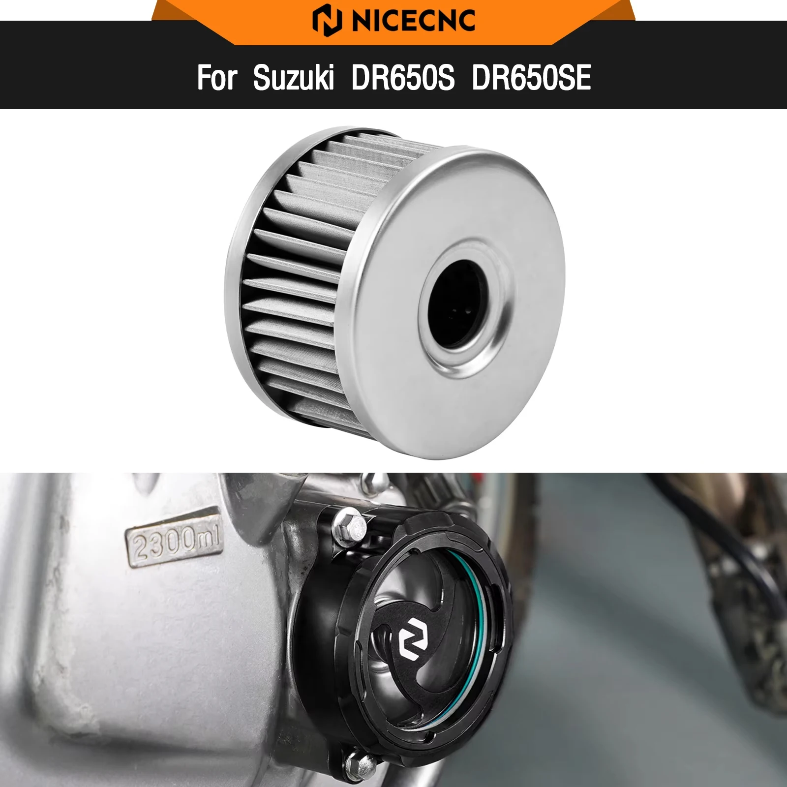 

For Suzuki DR650S DR650SE DR650S/SE 1996-2024 Stainless Steel Oil Filter Fork Stabilizer DR 650 S DR 650 SE DR650 S DR650 SE