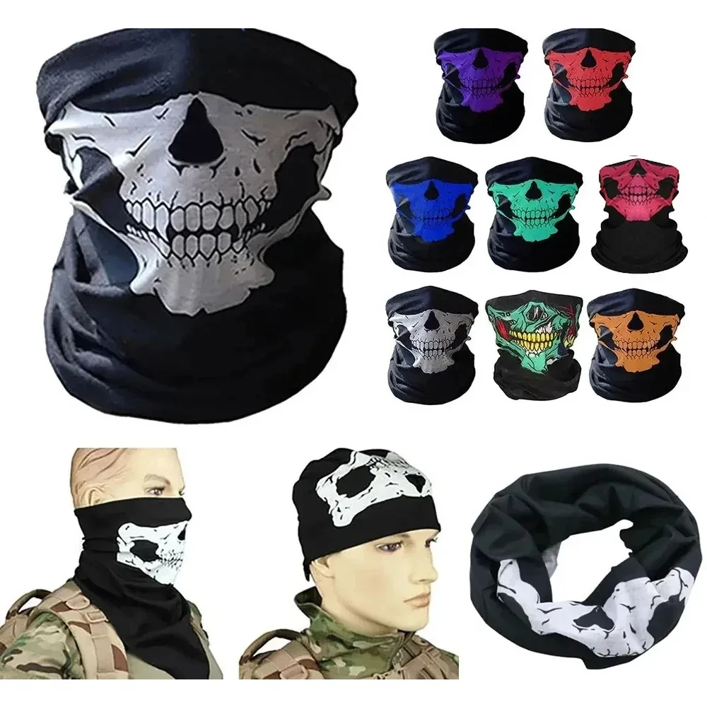وشاح دراجة نصف قناع الوجه عقال باندانا هالوين متعة وشاح الصيد المشي لمسافات طويلة ركوب عقال الصيف ركوب الدراجات قناع غطاء الوجه