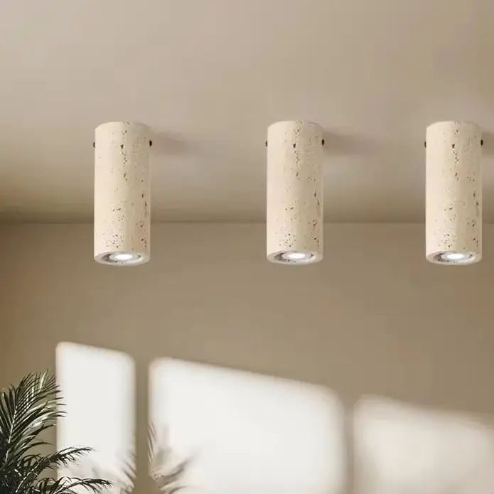 

XMSJ Natural Yellow Cave Stone Ceiling Light Entrance Hallway Spotlight Balcony Dining Table Bar Lighting Fixtures