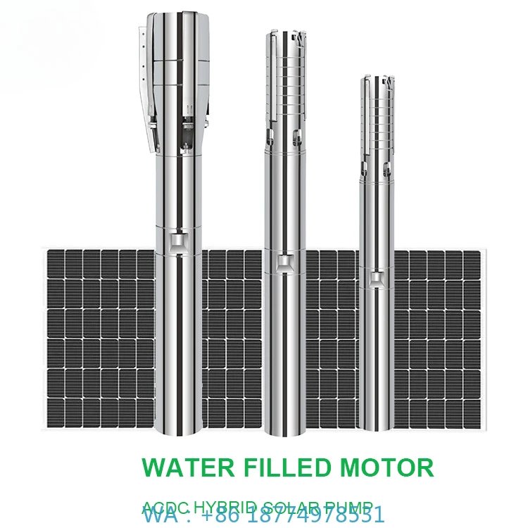 Pumpe mit wassergefülltem Motor und integriertem ControllerDc bürstenloses Solarbewässerungswasser