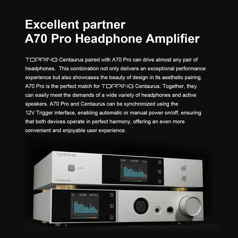 TOPPING Centaurus R2R DAC Decodificador de alto rendimiento totalmente equilibrado Bluetooth BT5.1 LDAC Audio de alta resolución DSD512 PCM768