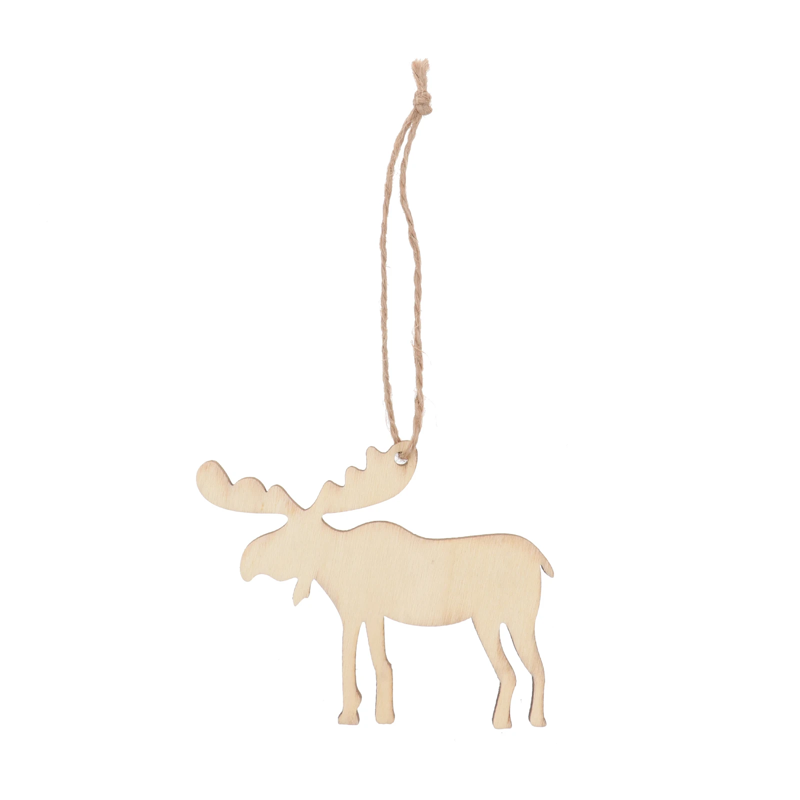 

10Pcs Wood Deer Hanging Decorations Christmas Tree Ornaments Party Home Wall Door Pendant Christmas Ornaments Pendant Ornament