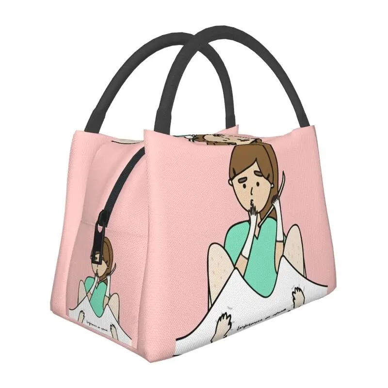

Enfermera En Apuros Insulated Lunch Bag for School Office Doctor Nurse Portable Cooler Thermal Lunch Box Women