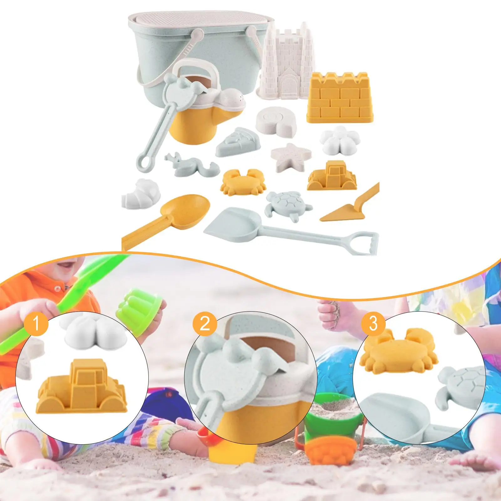 

21 Pieces Beach Sand Toys Sand Pit Toys Indoor Outdoor Toys Sandbox Toys for Children Boys Girls 3-10 Years Old Kids Gifts