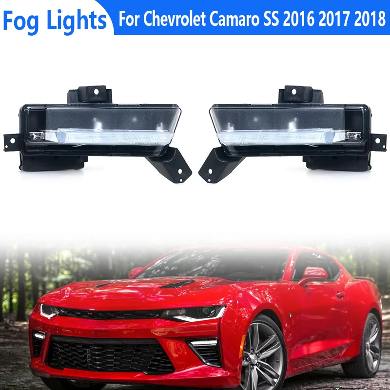 Nebelscheinwerfer für Chevrolet Camaro SS 2016 2017 2018, Auto-LED-Tagfahrlicht, klare Linse, weiße LED-Tagfahrlicht