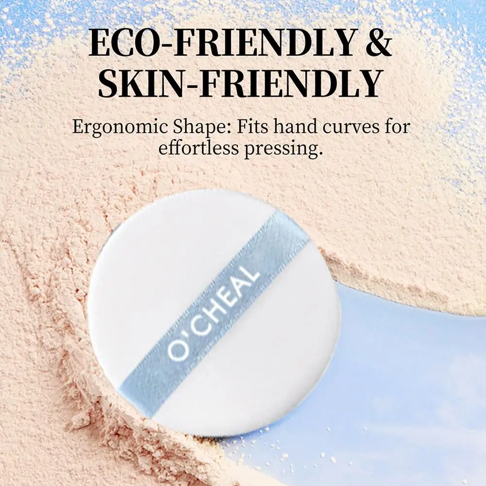 Maycheer pó de configuração facial, cobertura completa, pó de almofada, prensado longo, à prova d'água, corretivo, maquiagem duradoura, cosmético