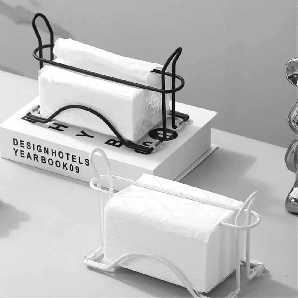 

Кухонная полка для хранения, портативный минималистичный держатель для салфеток, антикоррозийный компактный вертикальный держатель для салфеток, съемный железный металл
