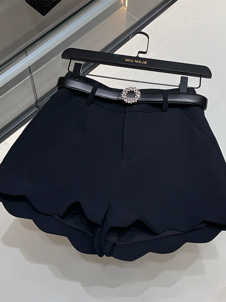 Damskie spodnie garniturowe z wysokim stanem, kwiatowym dołem, letnie, modne, koreańskie, do pracy, z szerokimi nogawkami, ort, orty, spodnie codzienne.