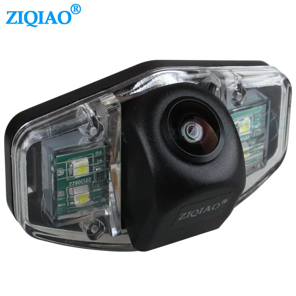 ZIQIAO for Honda Pilot Accord Odyssey Acura TSX Civic EK FD Car License Plate Light Housing HD Rear View Camera HS102