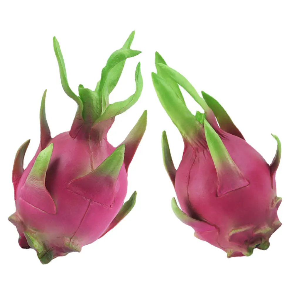 

2Pcs Realistic Artificial Pitaya Models for Store Display Decor Simulation Fruit Ornament Supermarket Exhibition Home Decor