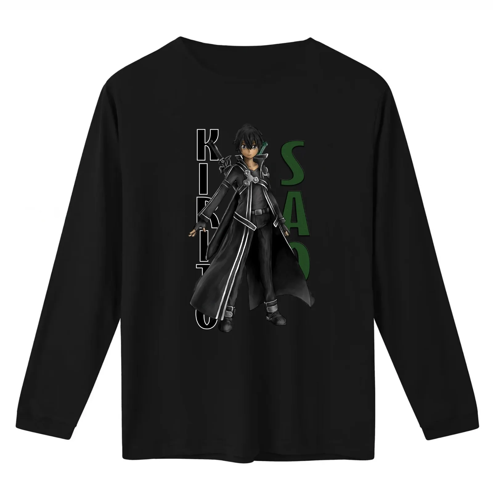 SAO KIRITO T-Shirt Summer Casual Cotton Tee Oversized Streetwear Tops Vintage Graphic Print Loose Fit Short Sleeve