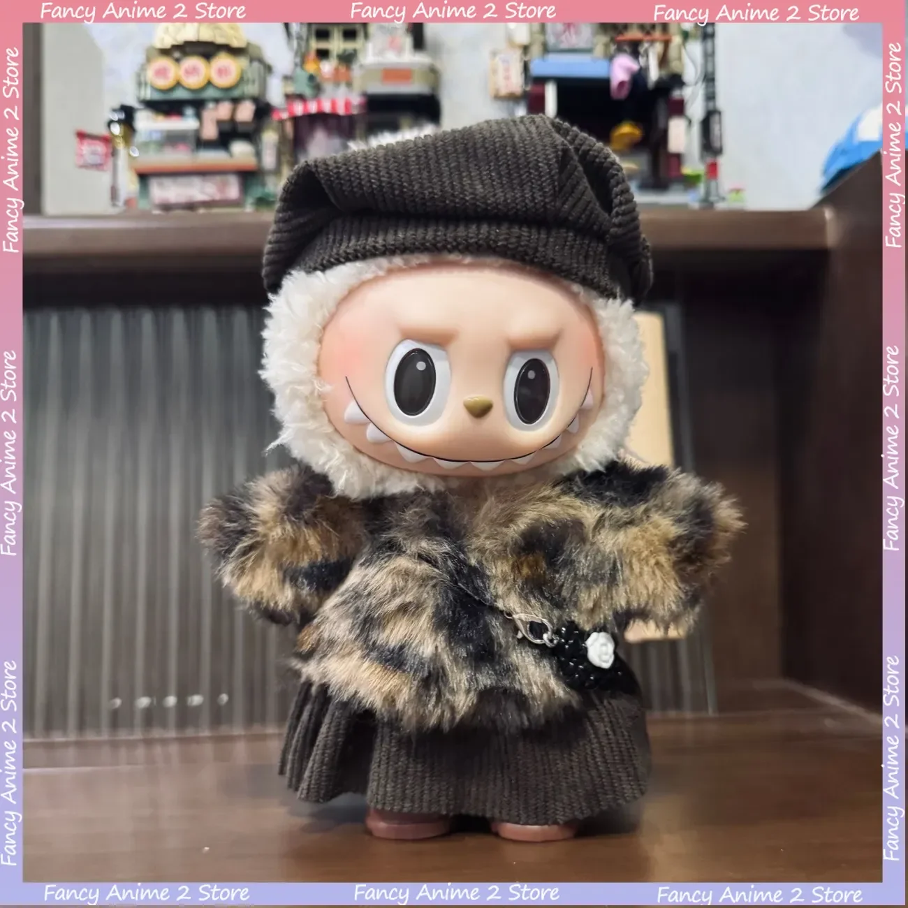 

For 17cm V1 V2 V3 Labubu Doll Noblewoman Artistic Style Hat Clothes Necklace Bag Clothes Suit Fashion Accessories Plush Toy Gift