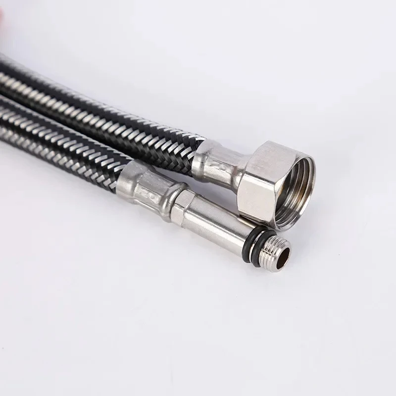 G1/2 Tube Pipe Hose Stainless Steel Nylon Braided Silicone Plumbing Thermoresistant Tap Basin Faucet Sink Kitchen Bathroom