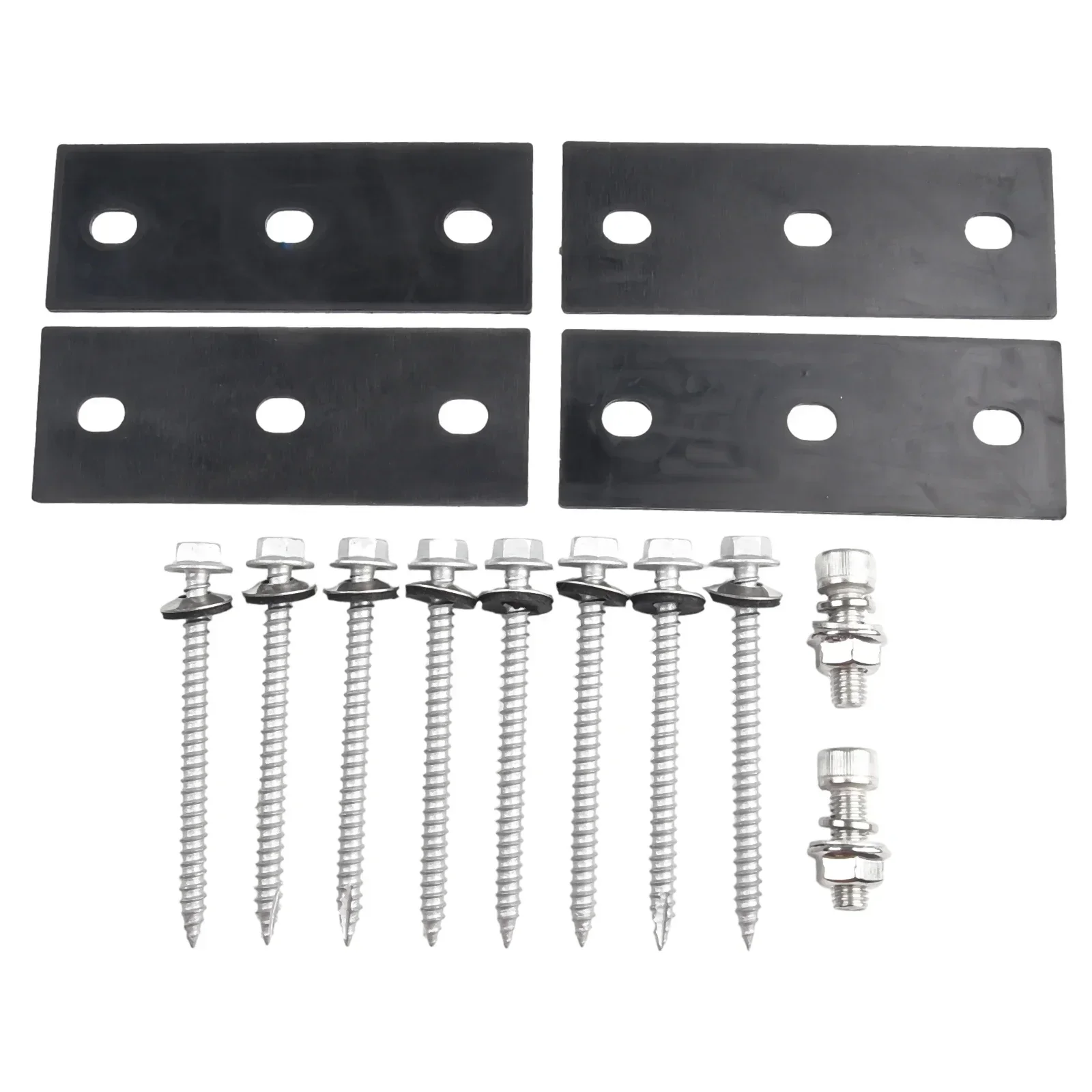 Solar Panel Bracket Adjustable Photovoltaic Support Set 36~68cm Solar Holder End Clamp Kit For Flat Roof Mounting Walls Hardware